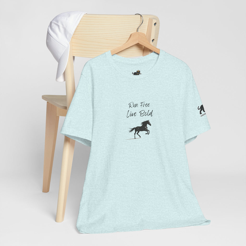 run free live bold Graphic Tee, Casual Summer Shirt, Marine Life T-Shirt, Gift for Sea Lovers,  high quality