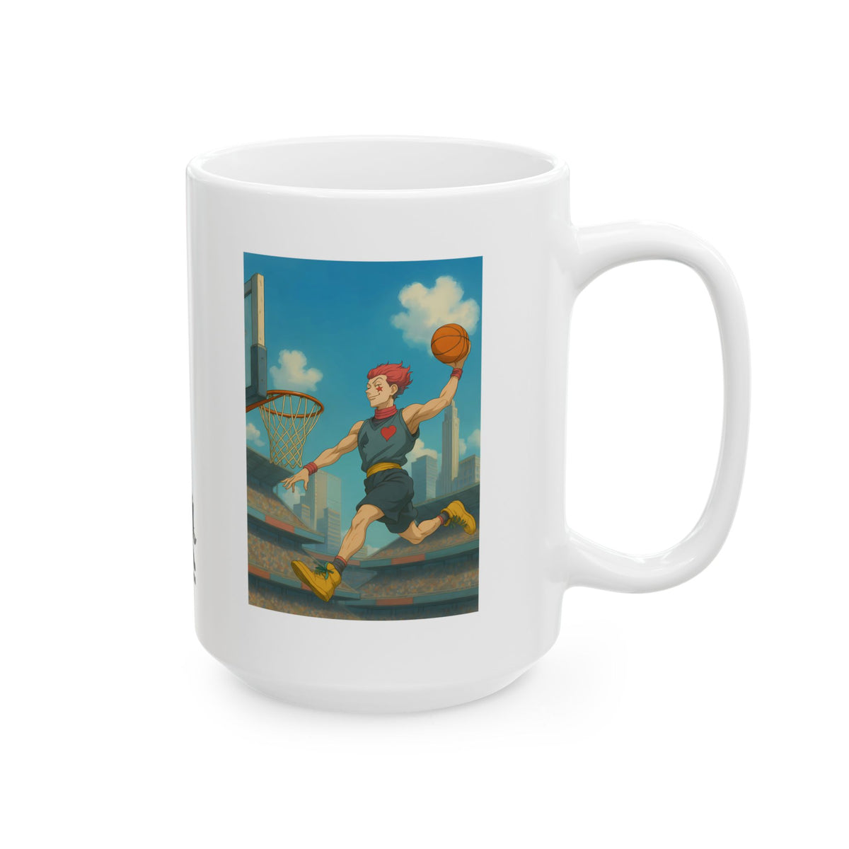 hisoka 2 sides  Mug, Retro Coffee Cup for Anime Fans, Gift for Gamers, Fun Kitchen Decor, Unique Collector Item