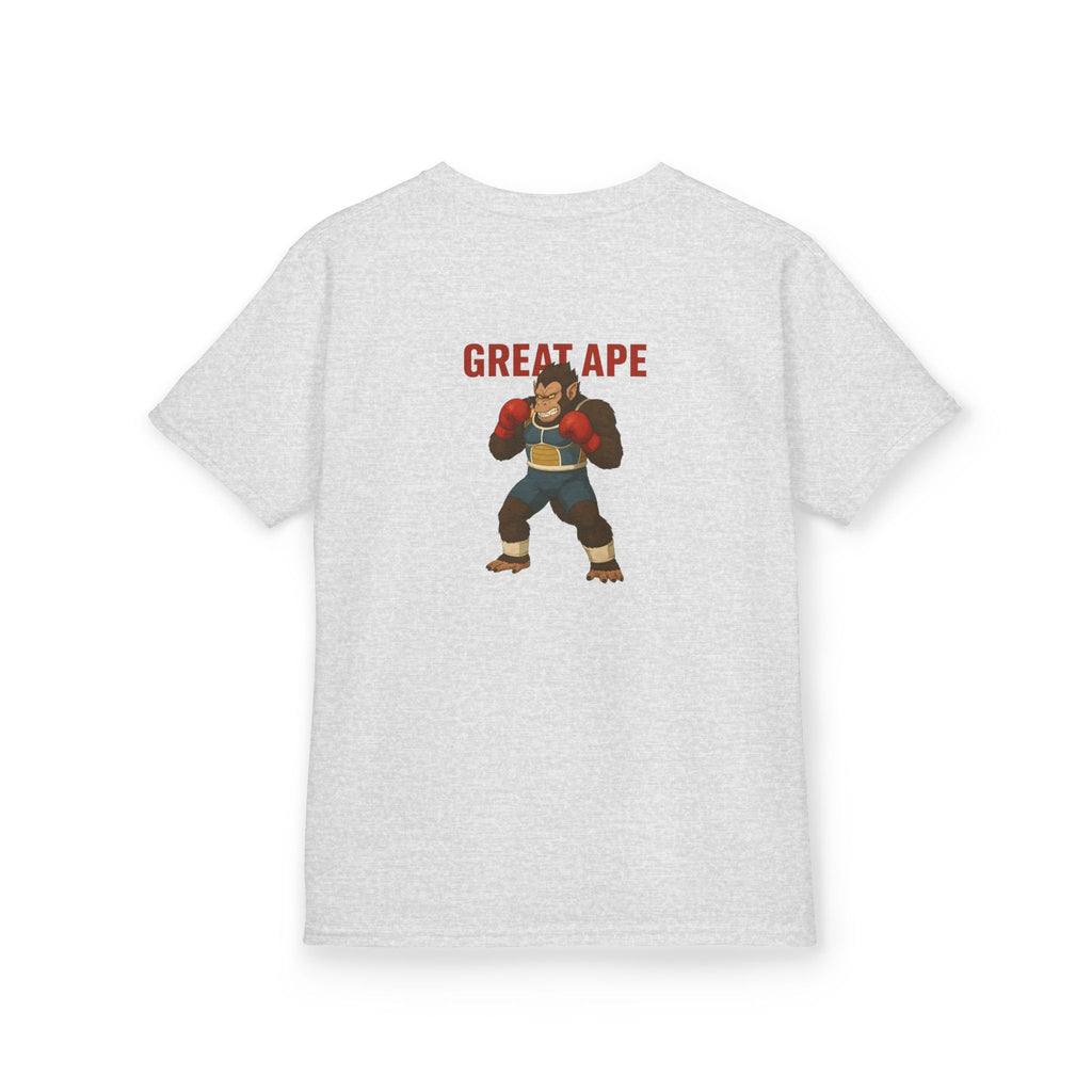Kids Graphic Tee with Great Ape Design, Fun T-Shirt for Boys Girls, Cartoon Shirt, Birthday Gift, Playtime Apparel