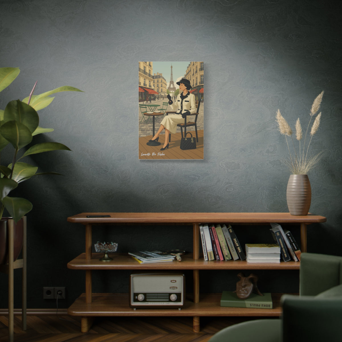 queen in Paris coffee    Canvas Print, Wall Art Decor,