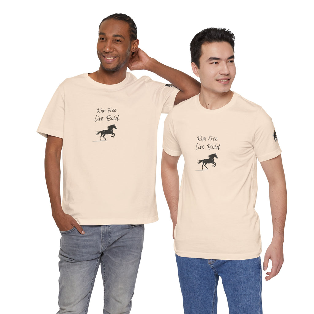 run free live bold Graphic Tee, Casual Summer Shirt, Marine Life T-Shirt, Gift for Sea Lovers,  high quality