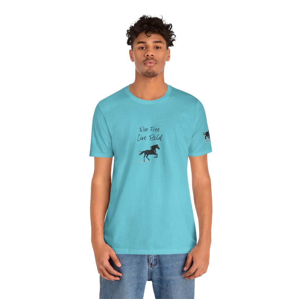 run free live bold Graphic Tee, Casual Summer Shirt, Marine Life T-Shirt, Gift for Sea Lovers,  high quality