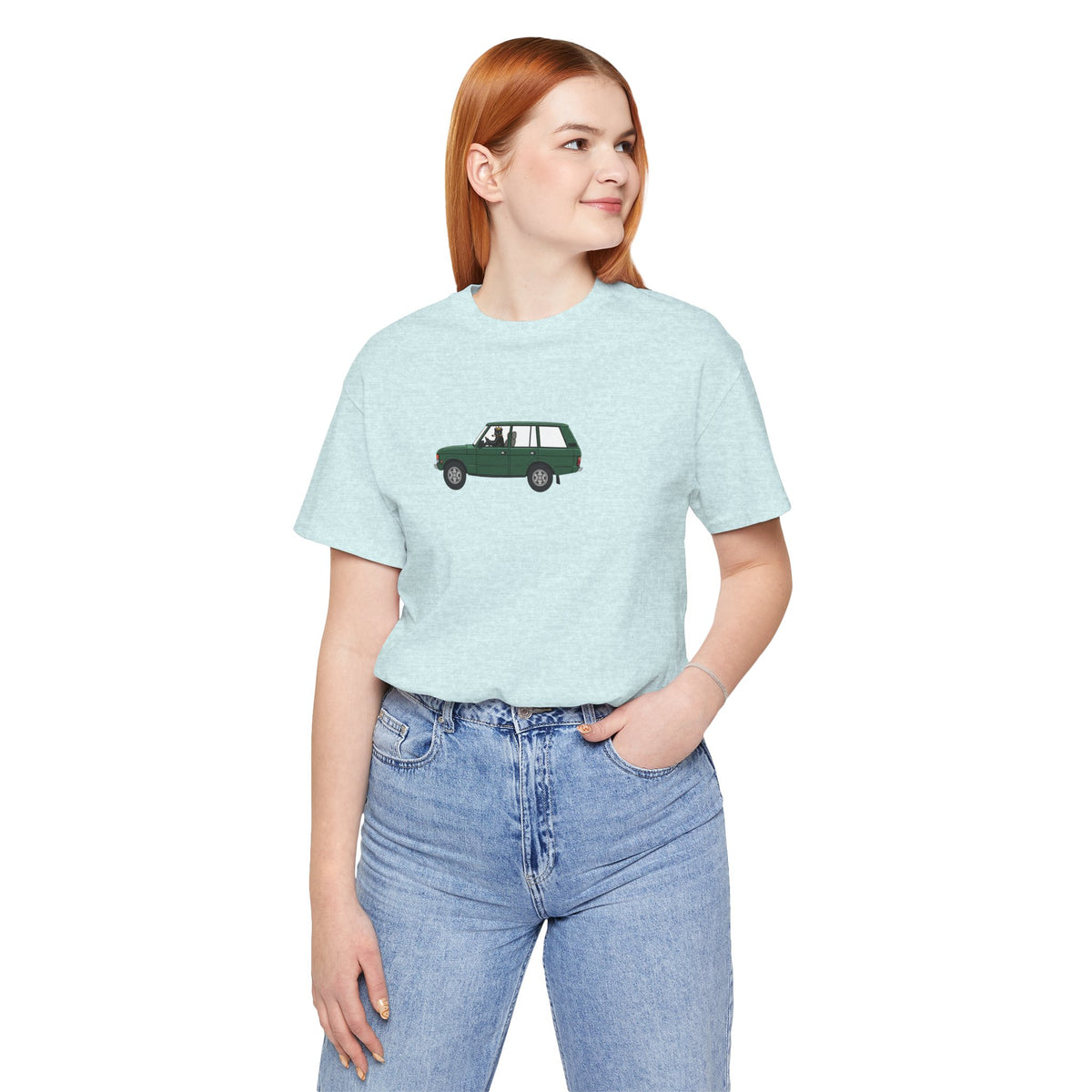 green land rover classic car Stylish , high quality