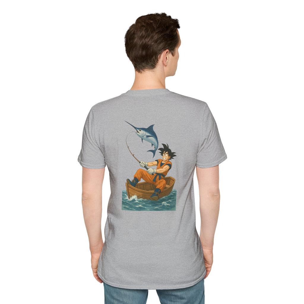 Fishing goku Unisex T-Shirt, Casual Wear, Gift for Fishermen, Outdoor Adventure Shirt, Summer Apparel, Fishing Enthusiast Tee