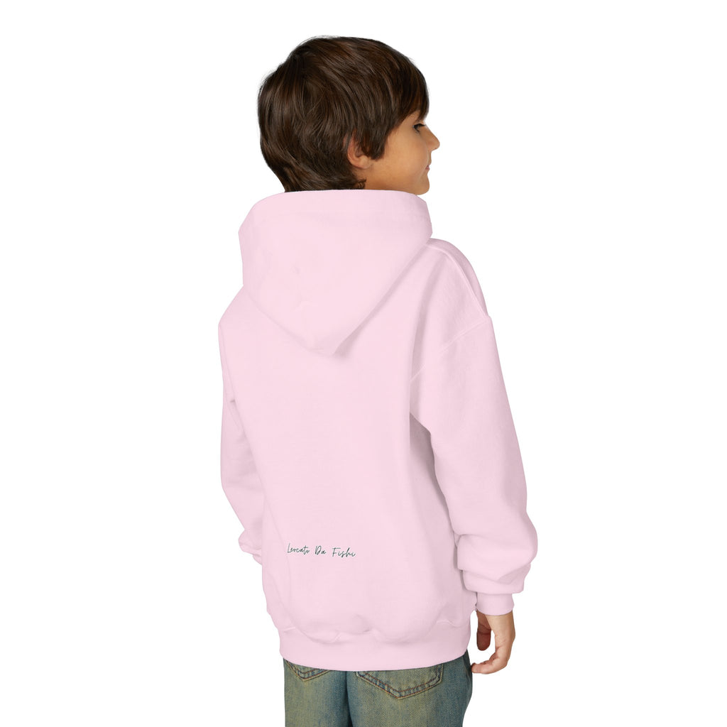 Youth Heavy Blend Hooded Sweatshirt with 'Leccato da Fish' Design - Cozy Gift for Teens, Memory Keepsake, Casual Wear, Birthday .