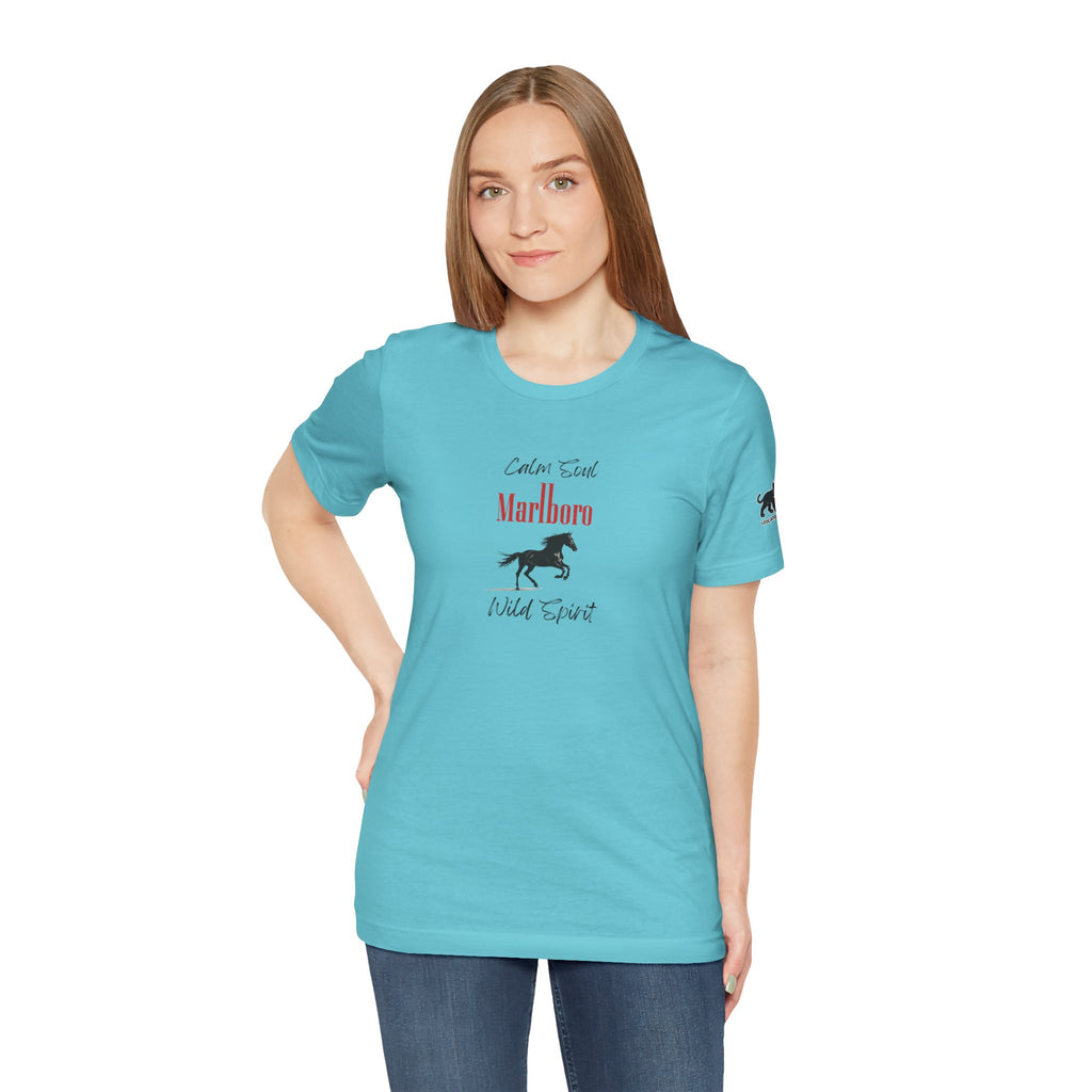 calm soul wild spirit Graphic Tee, Casual Summer Shirt, Marine Life T-Shirt, Gift for Sea Lovers,  high quality