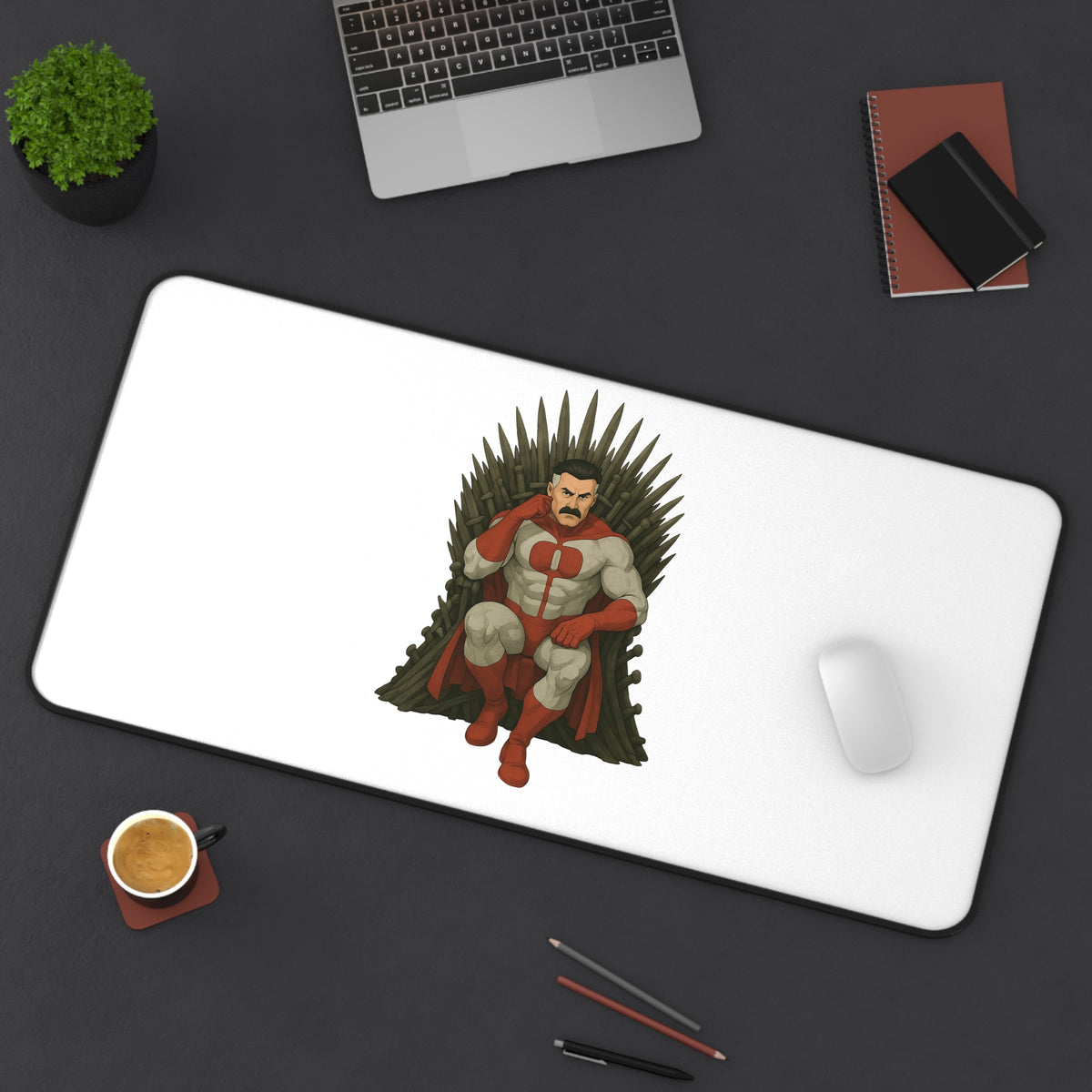 Omni man Desk Mat | Gaming Accessory, Anime Decor, Home Office, Cute Gifts for Fans, Functional Art, Pain Design