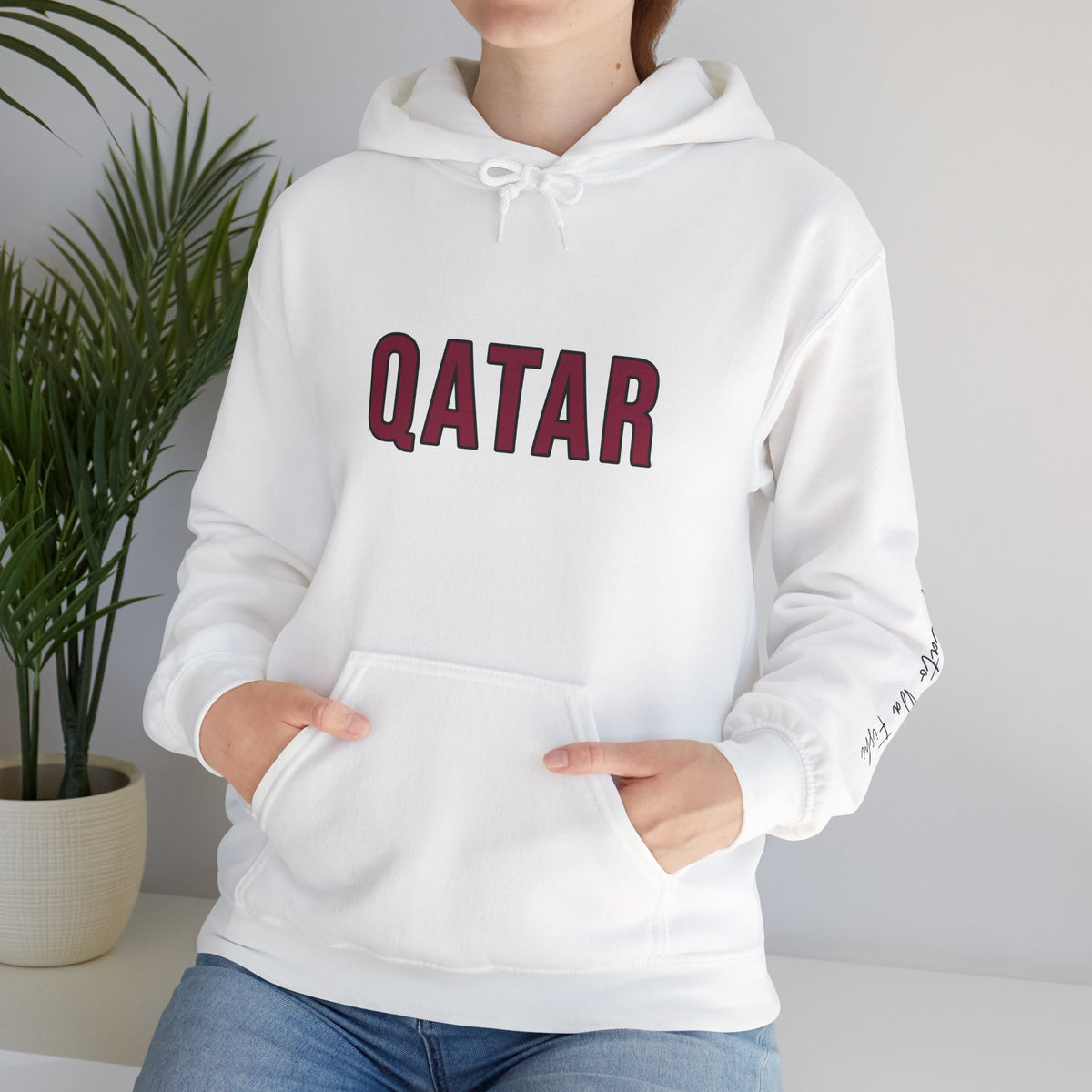 Qatar flag hoodie ,