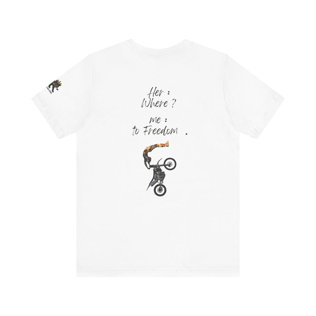 her where ? me to freedom Graphic Tee, Casual Summer Shirt, Marine Life T-Shirt, Gift for Sea Lovers,  high quality