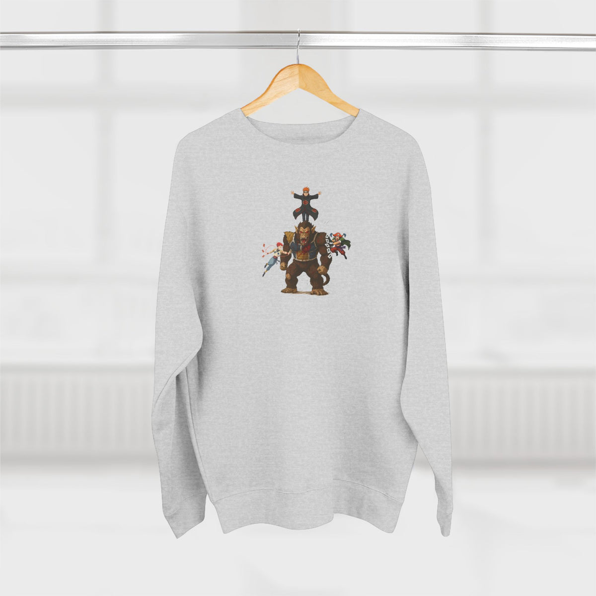 big fight Unisex Cartoon Sweatshirt with Fun Character Design, Graphic Sweatshirt for Fans, Cozy Gift for Birthdays, Casual Wear, Unique Apparel