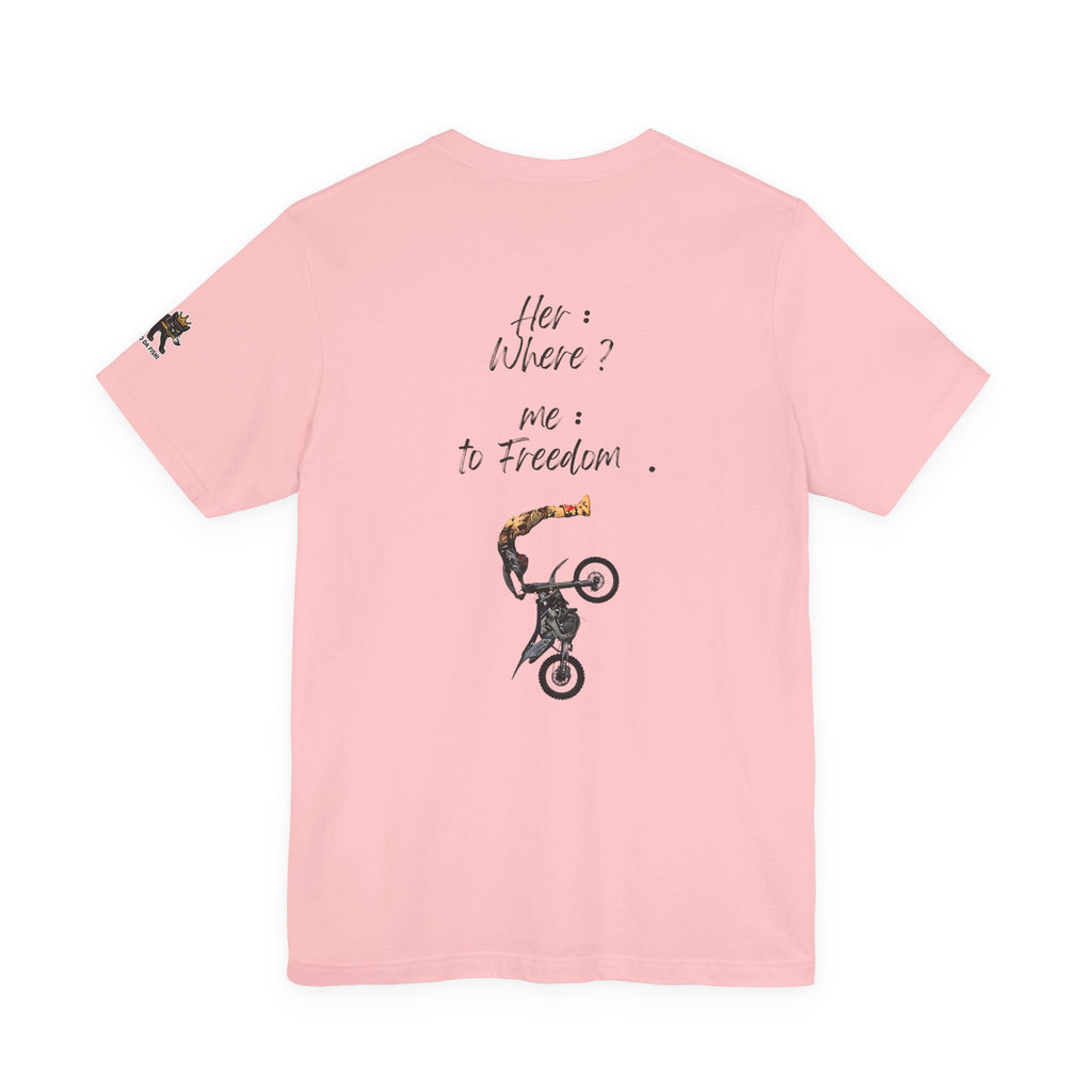her where ? me to freedom Graphic Tee, Casual Summer Shirt, Marine Life T-Shirt, Gift for Sea Lovers,  high quality