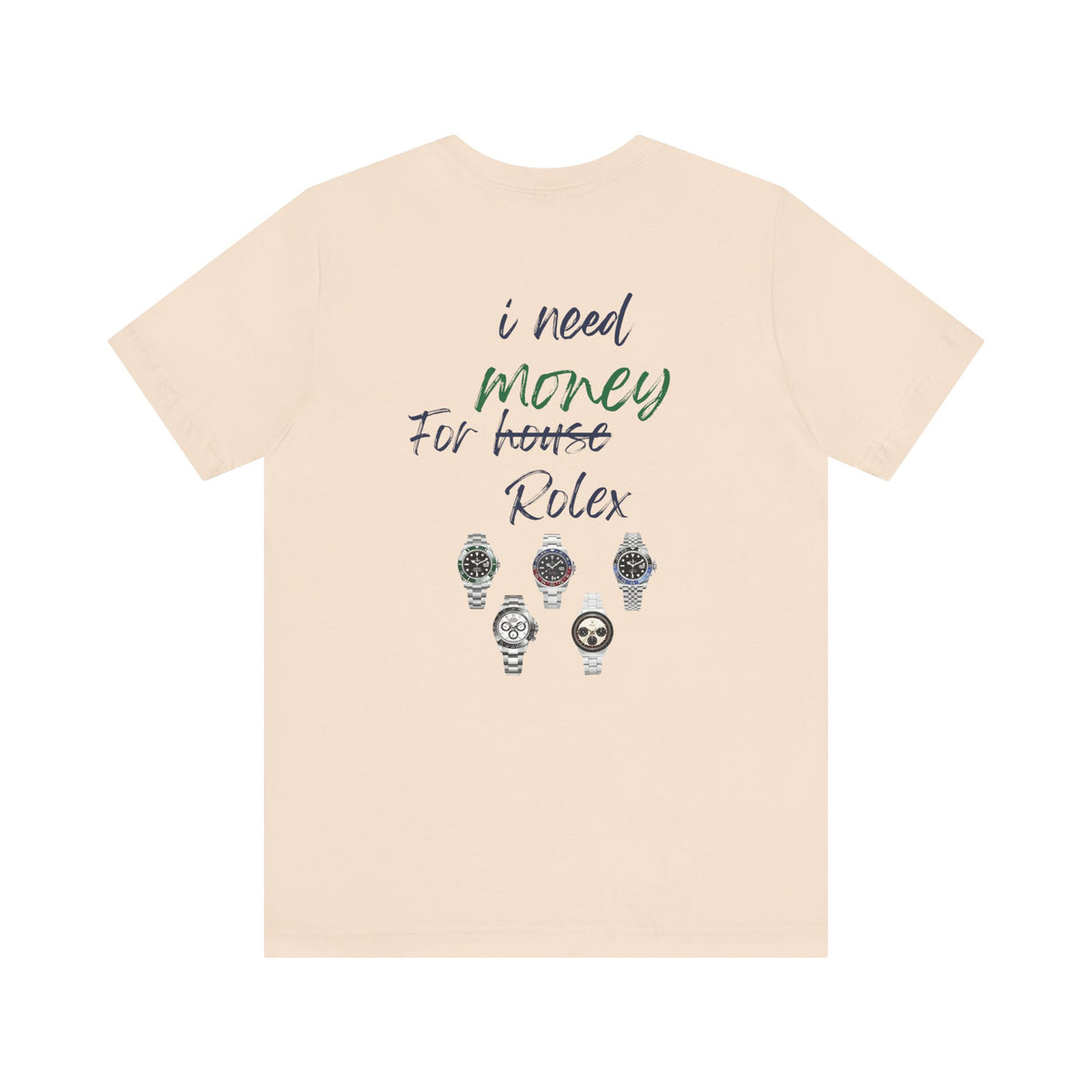 i need money for rolex  Graphic Tee, Casual Summer Shirt, Marine Life T-Shirt, Gift for Sea Lovers,  high quality