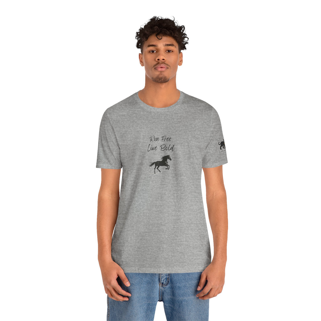 run free live bold Graphic Tee, Casual Summer Shirt, Marine Life T-Shirt, Gift for Sea Lovers,  high quality