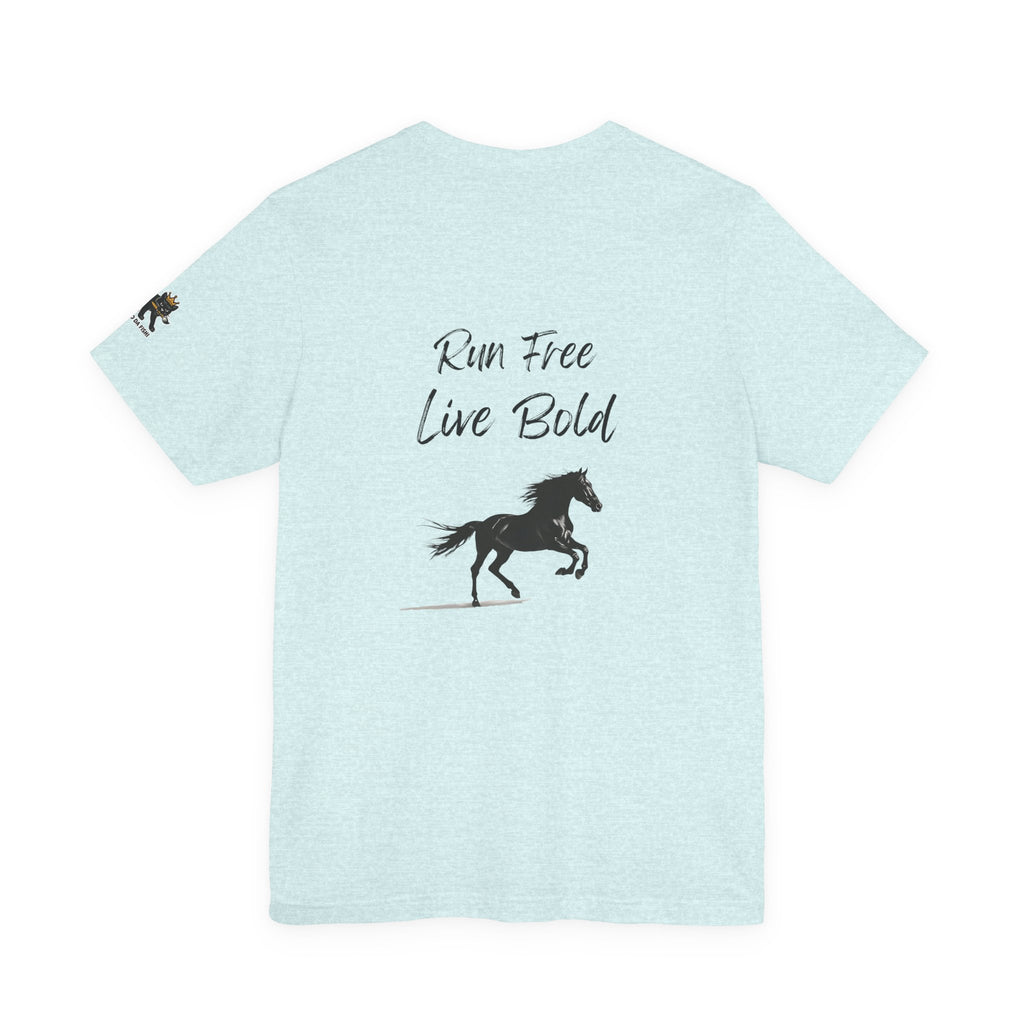 run free live bold Graphic Tee, Casual Summer Shirt, Marine Life T-Shirt, Gift for Sea Lovers,  high quality