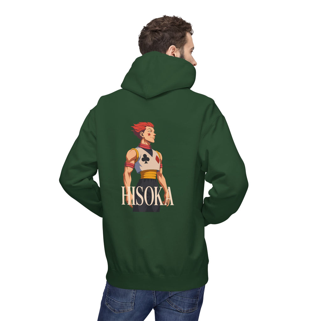 Stylish Hisoka Hoodie, Soft Unisex Fleece Sweatshirt, Trendy Anime Apparel, Cosplay Gift for Fans, Comfortable Streetwear