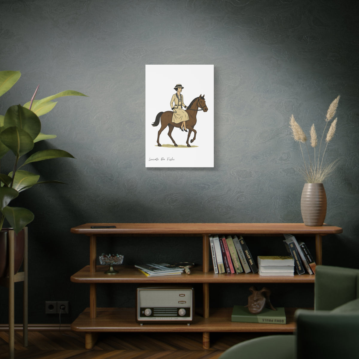 queen in Horse   Canvas Print, Wall Art Decor,