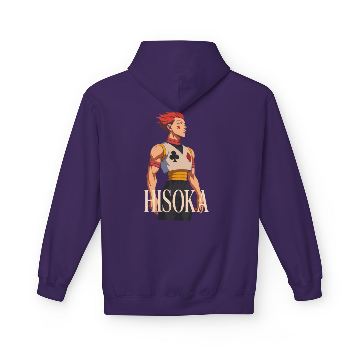 Stylish Hisoka Hoodie, Soft Unisex Fleece Sweatshirt, Trendy Anime Apparel, Cosplay Gift for Fans, Comfortable Streetwear