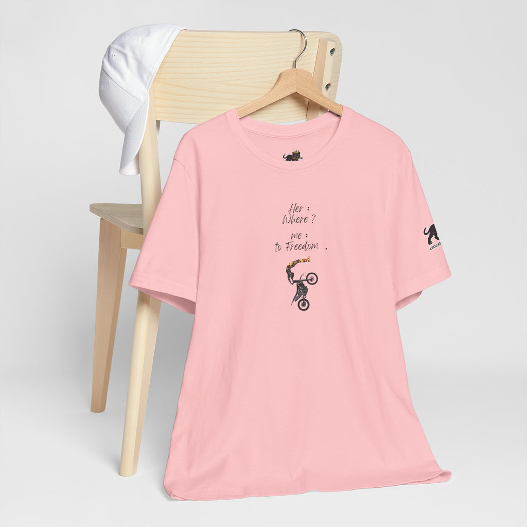 her where ? me to freedom Graphic Tee, Casual Summer Shirt, Marine Life T-Shirt, Gift for Sea Lovers,  high quality