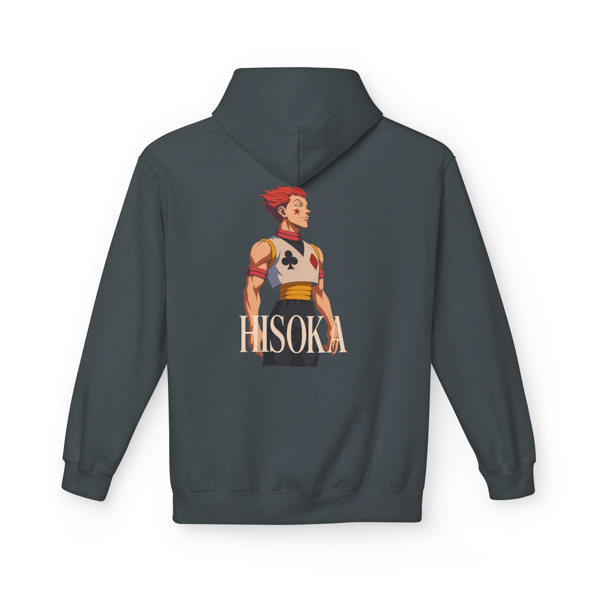 Stylish Hisoka Hoodie, Soft Unisex Fleece Sweatshirt, Trendy Anime Apparel, Cosplay Gift for Fans, Comfortable Streetwear