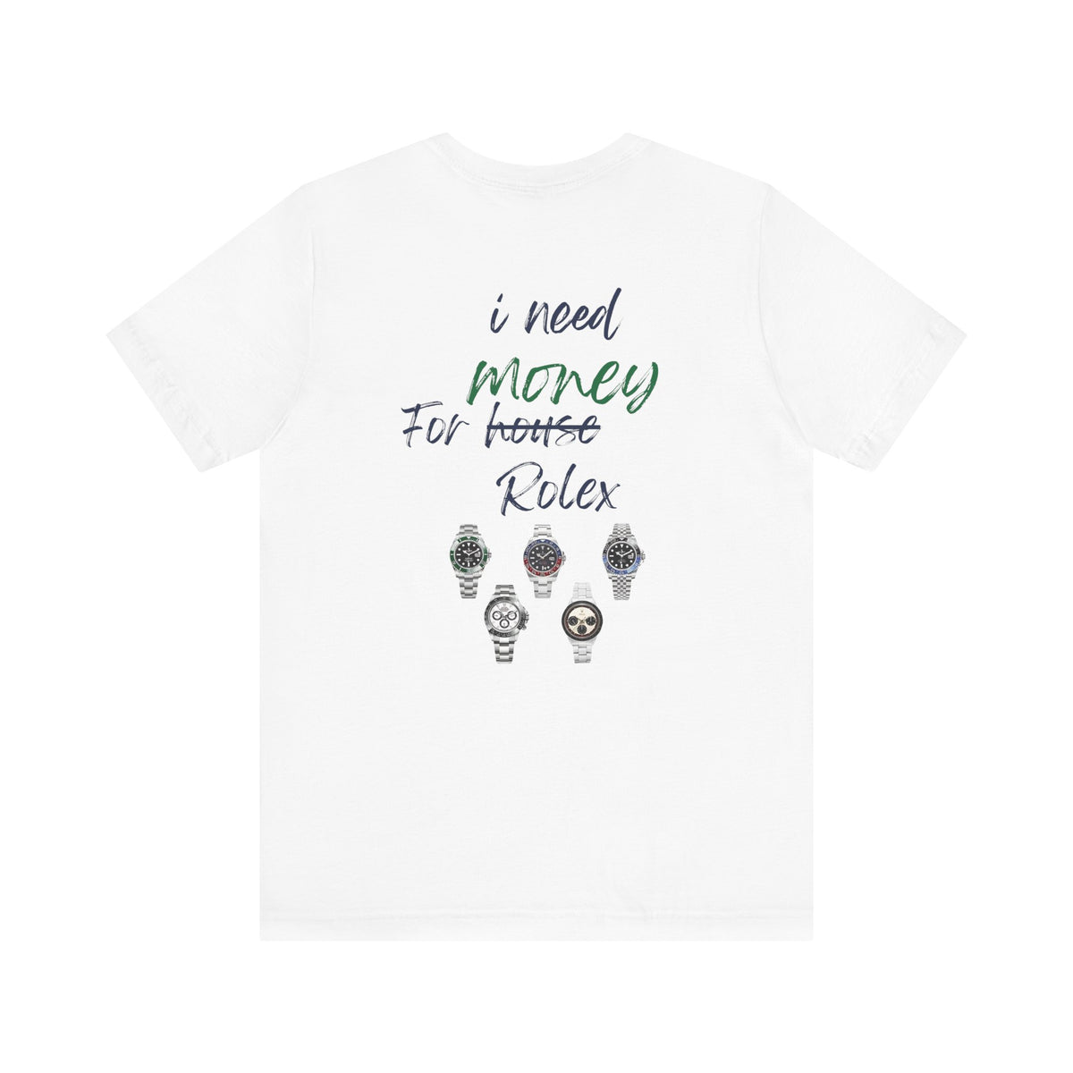 i need money for rolex  Graphic Tee, Casual Summer Shirt, Marine Life T-Shirt, Gift for Sea Lovers,  high quality