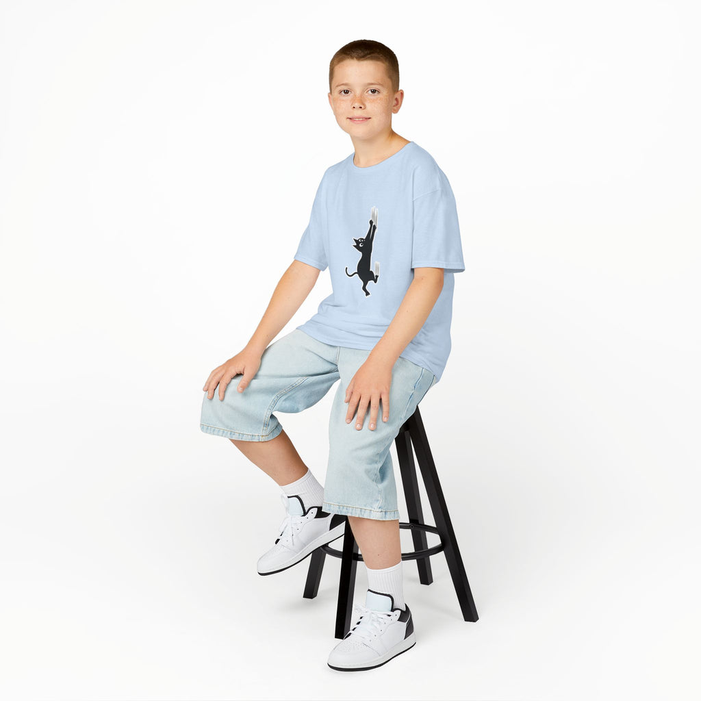 Playful Cat Kids Tee - Cute Cotton T-Shirt,
