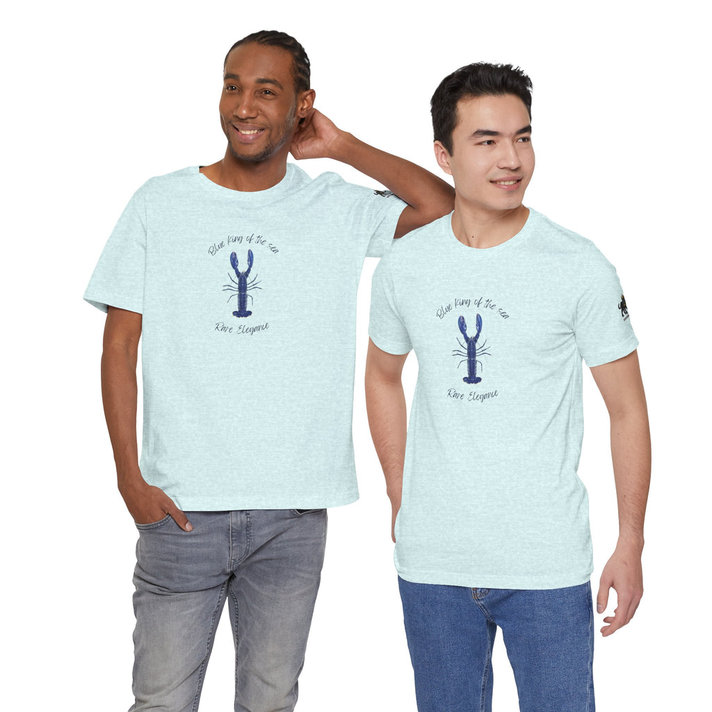 blue king of sea Lobster Graphic Tee, Casual Summer Shirt, Marine Life T-Shirt, Gift for Sea Lovers,  high quality