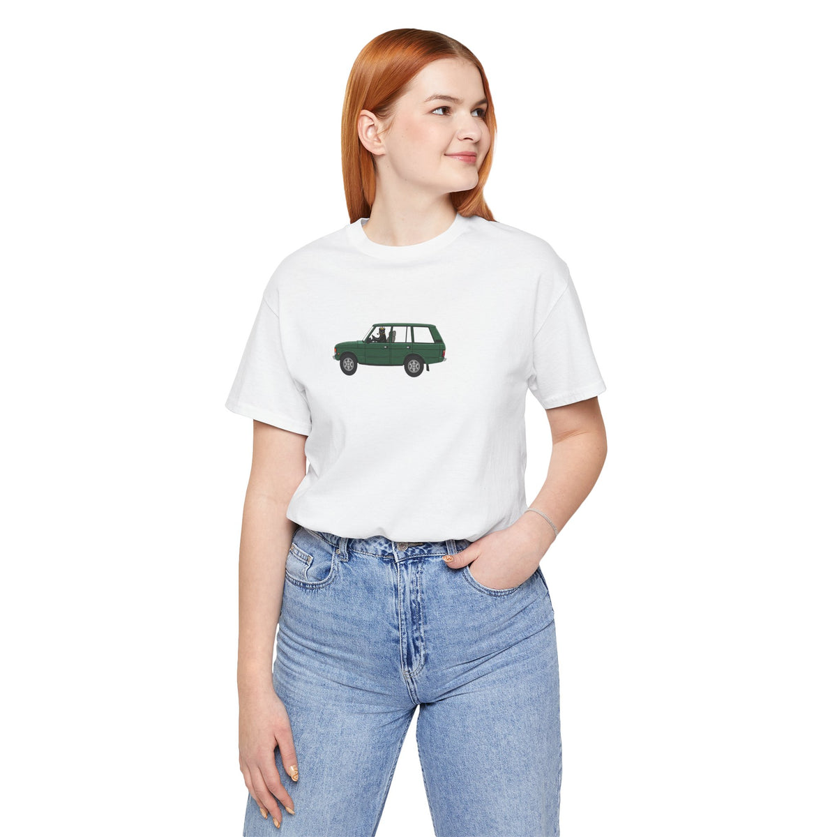 green land rover classic car Stylish , high quality