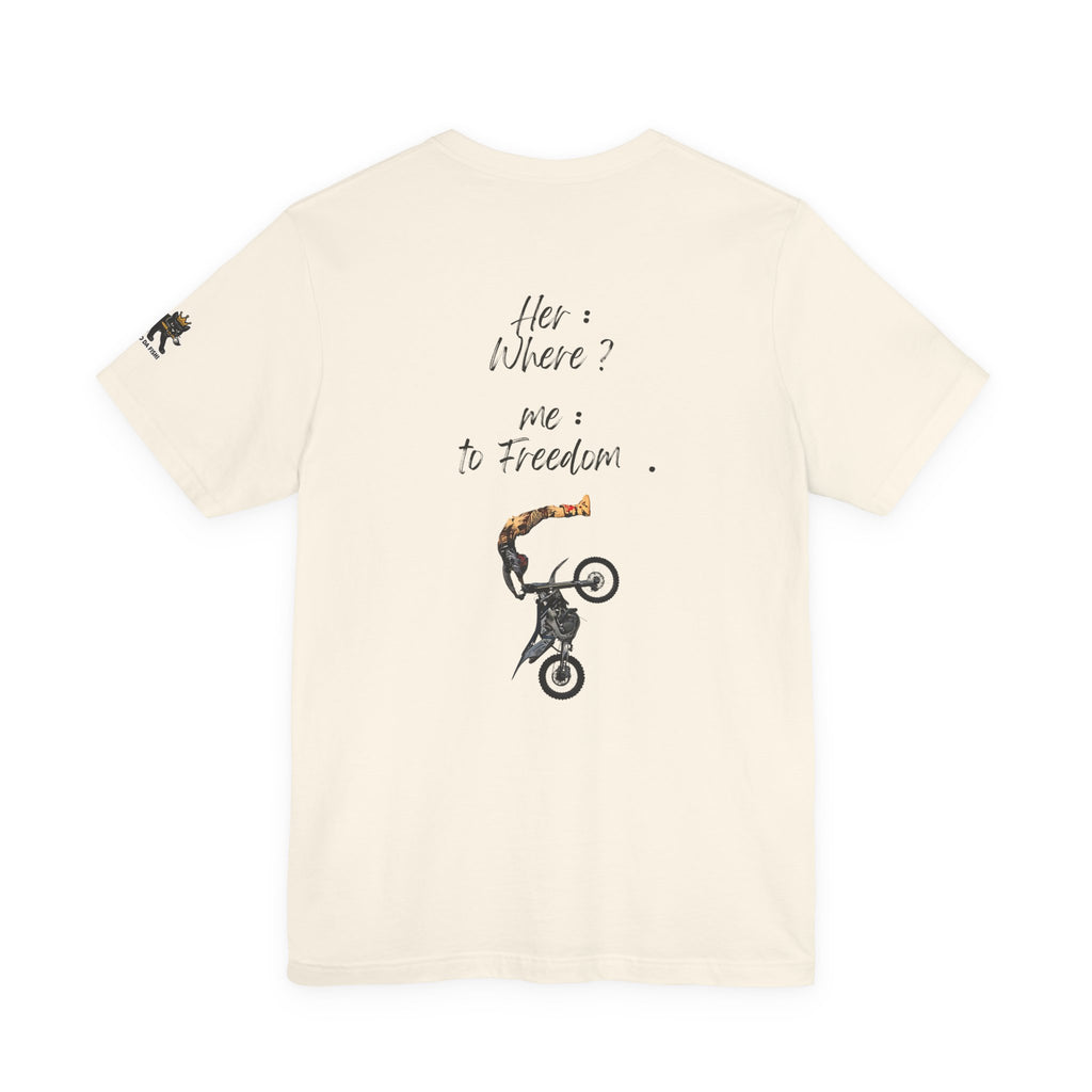 her where ? me to freedom Graphic Tee, Casual Summer Shirt, Marine Life T-Shirt, Gift for Sea Lovers,  high quality