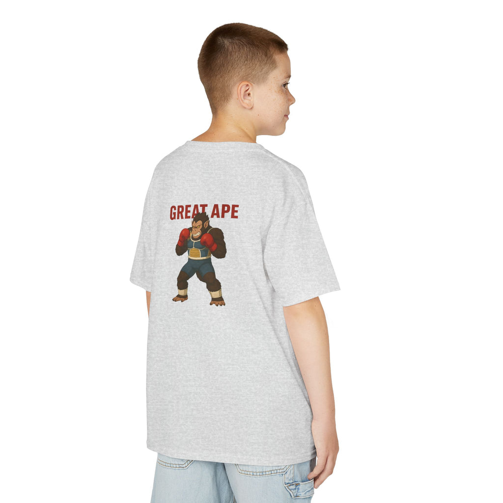 Kids Graphic Tee with Great Ape Design, Fun T-Shirt for Boys Girls, Cartoon Shirt, Birthday Gift, Playtime Apparel