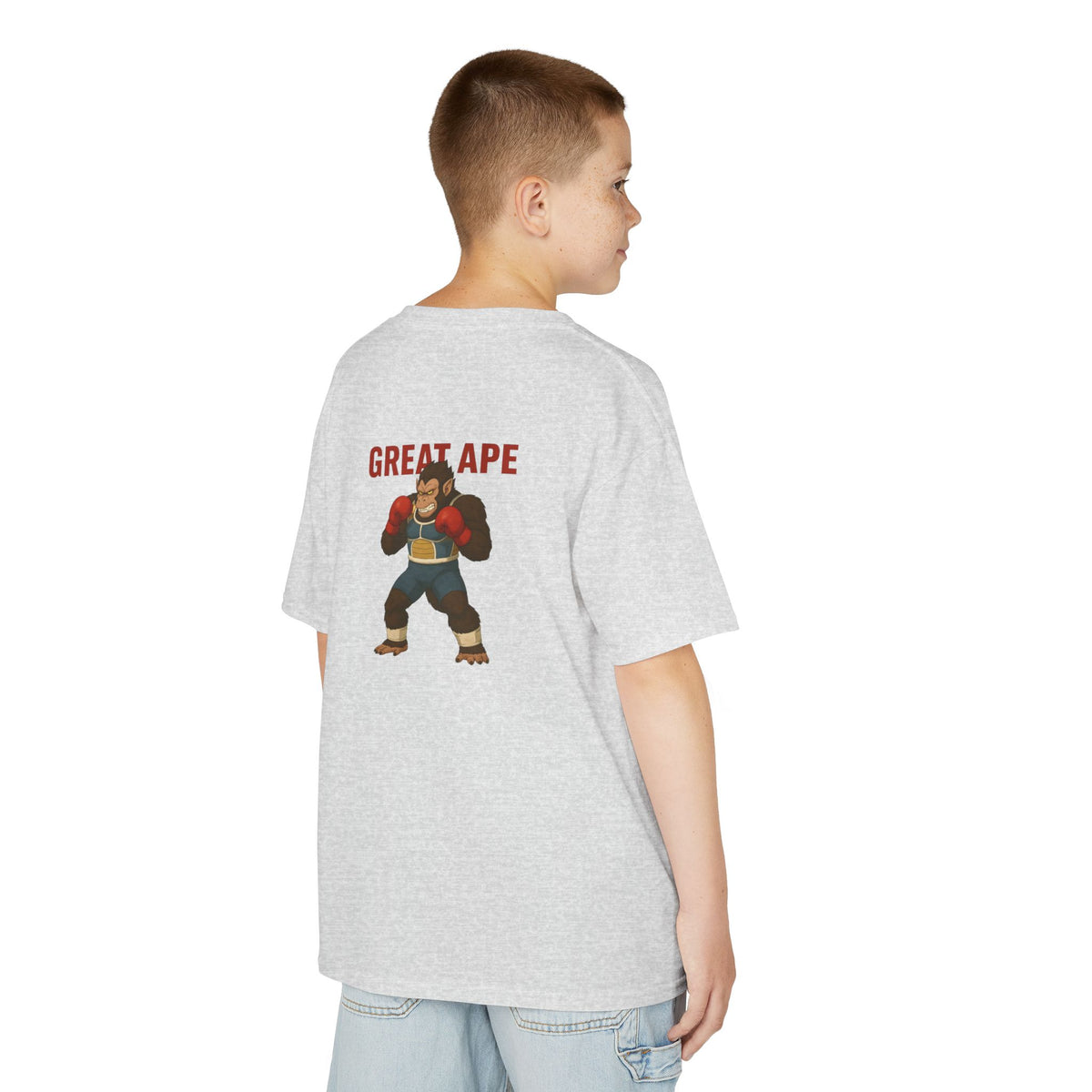 Kids Graphic Tee with Great Ape Design, Fun T-Shirt for Boys Girls, Cartoon Shirt, Birthday Gift, Playtime Apparel