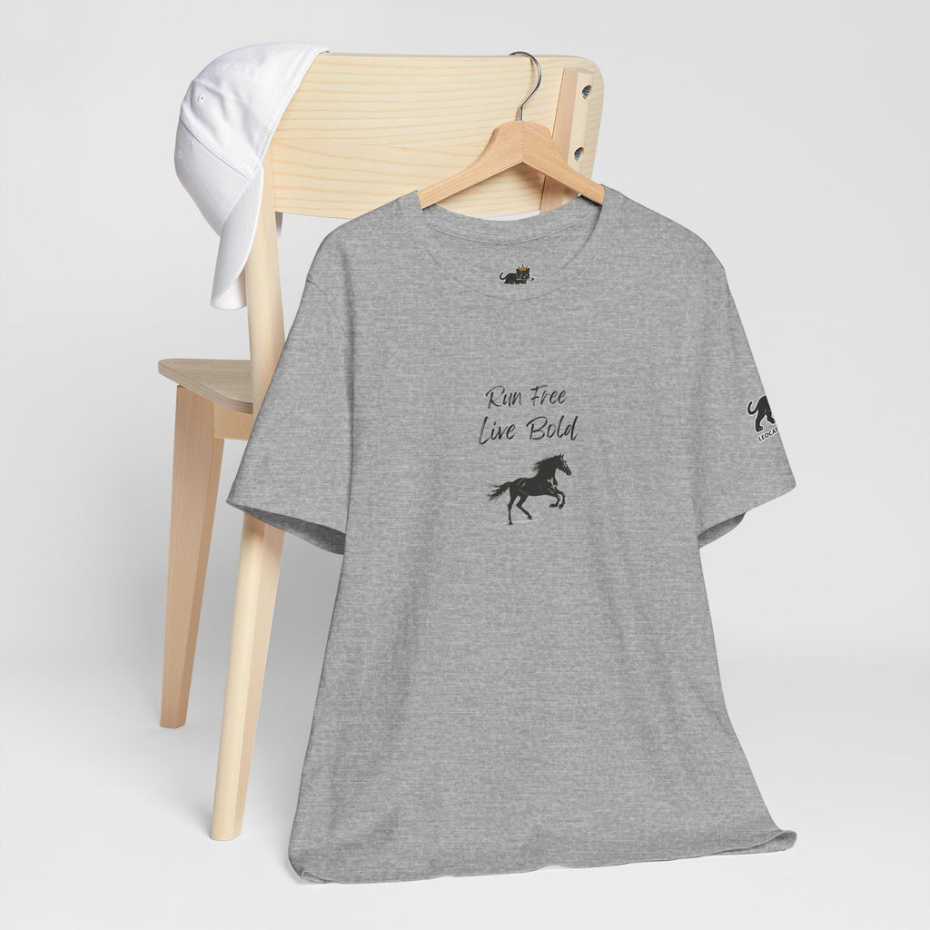 run free live bold Graphic Tee, Casual Summer Shirt, Marine Life T-Shirt, Gift for Sea Lovers,  high quality