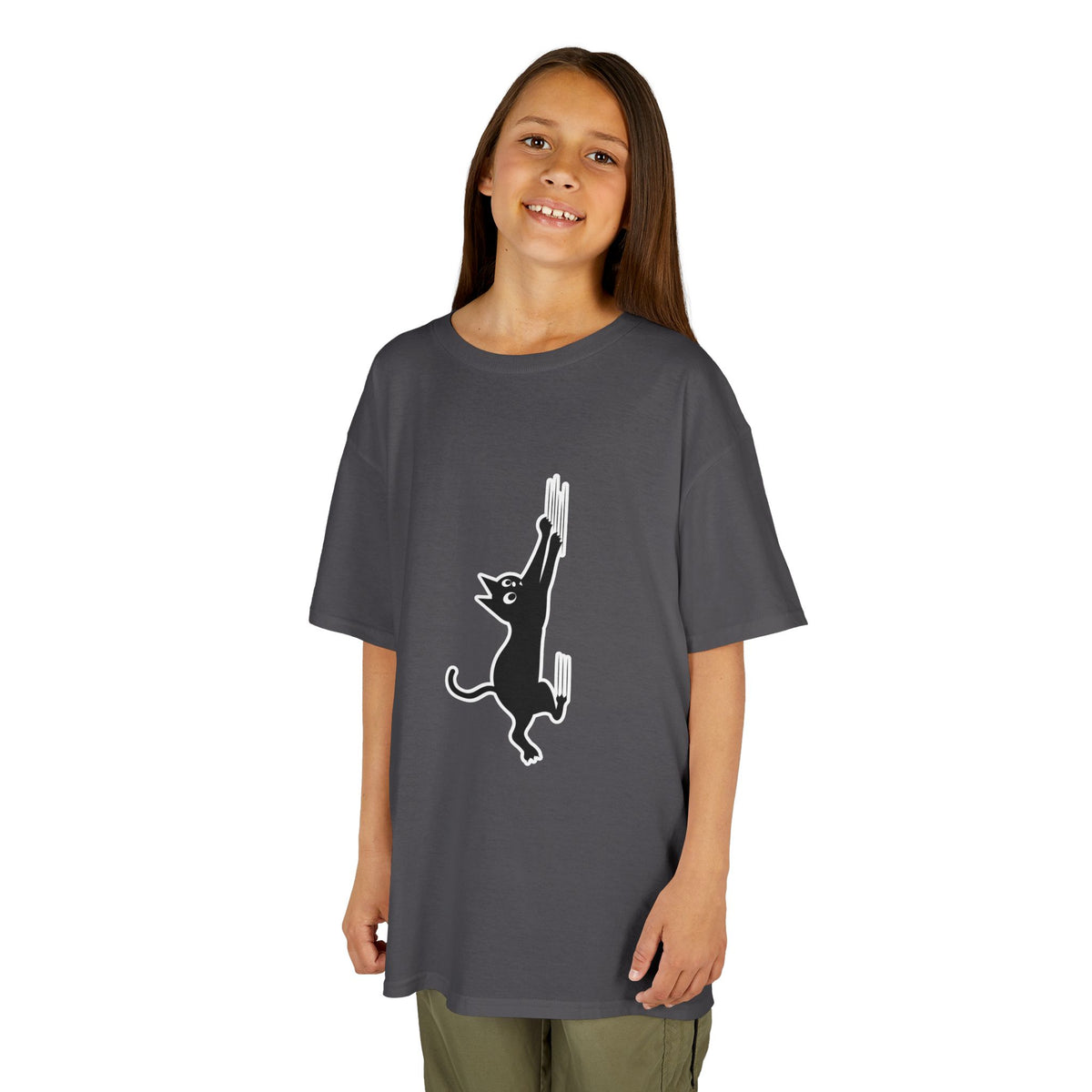 Playful Cat Kids Tee - Cute Cotton T-Shirt,