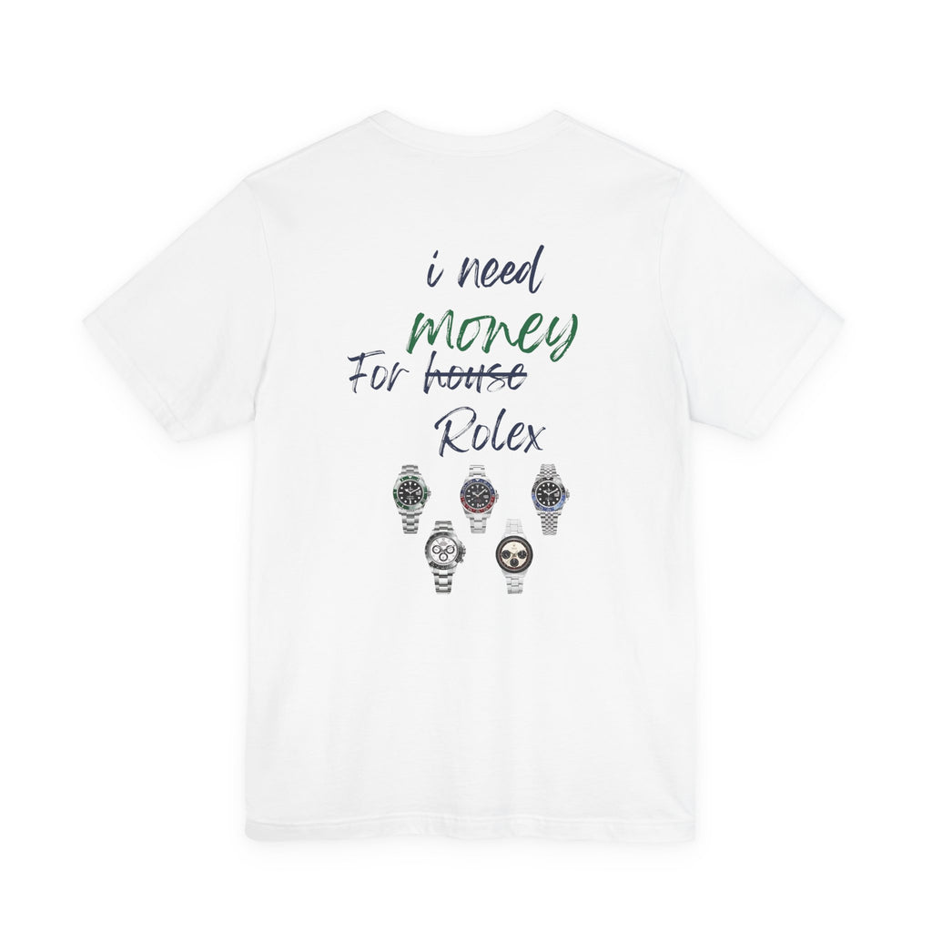 i need money for rolex  Graphic Tee, Casual Summer Shirt, Marine Life T-Shirt, Gift for Sea Lovers,  high quality