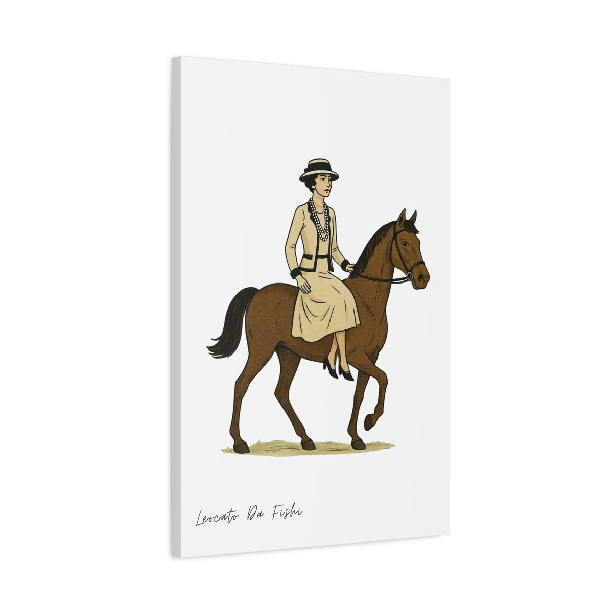 queen in Horse   Canvas Print, Wall Art Decor,