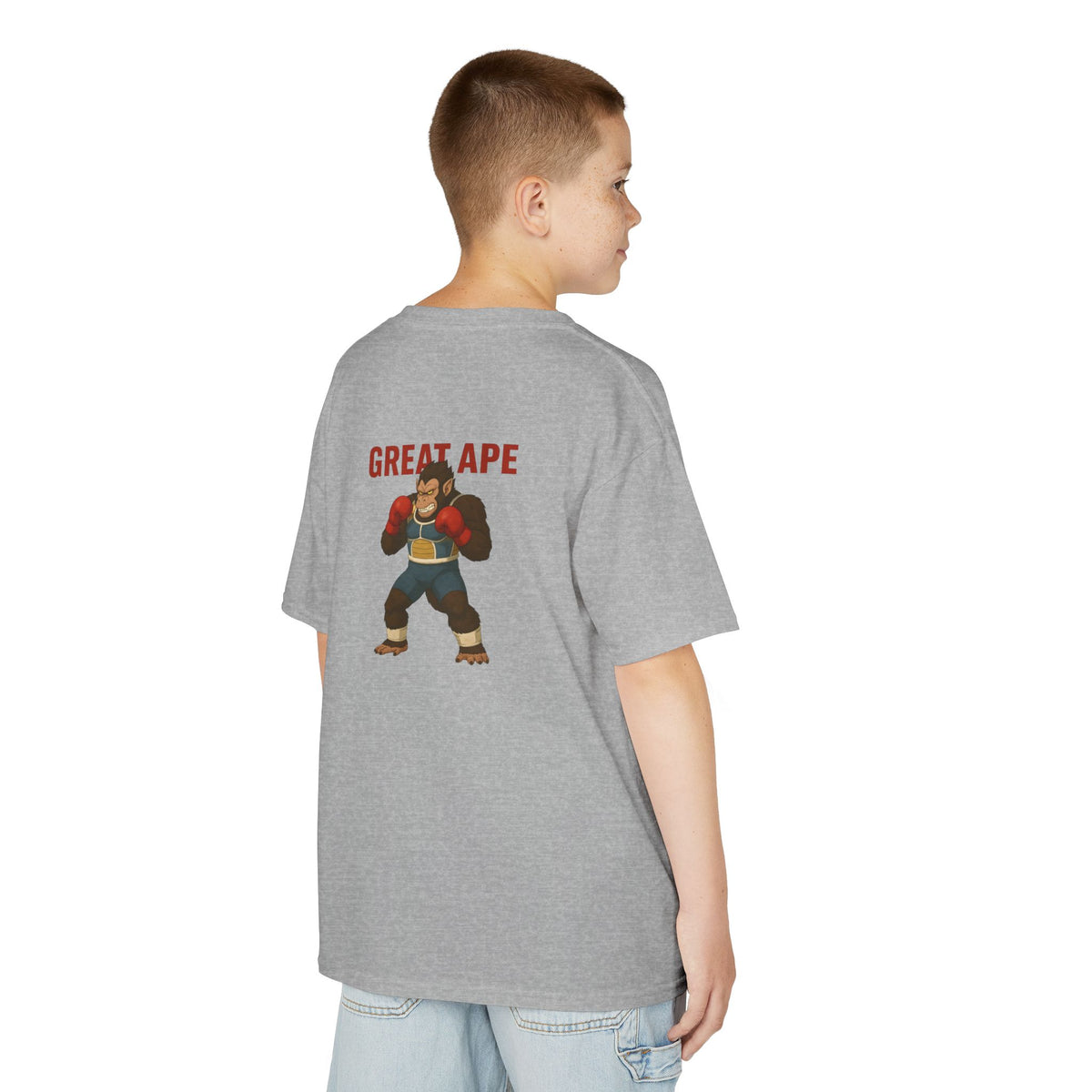 Kids Graphic Tee with Great Ape Design, Fun T-Shirt for Boys Girls, Cartoon Shirt, Birthday Gift, Playtime Apparel