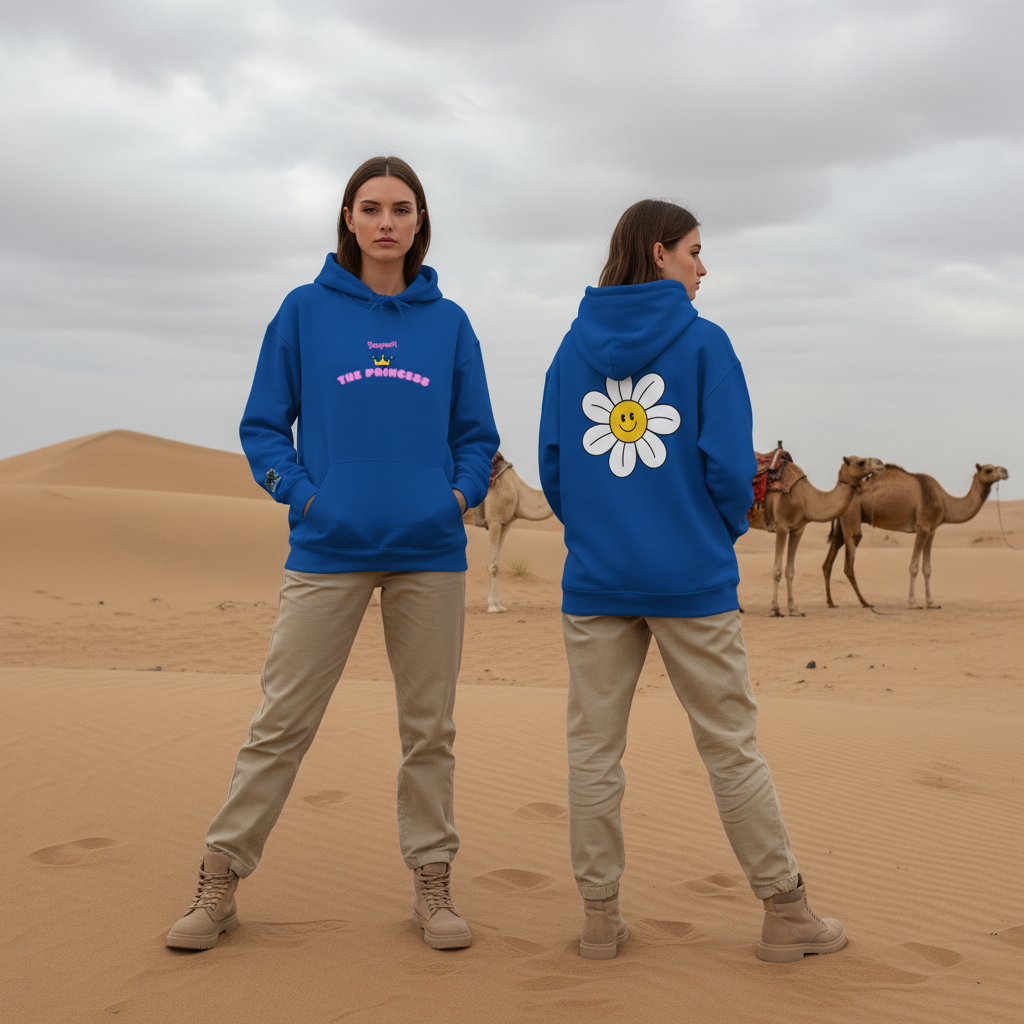 happy flower Hooded Sweatshirt, Comfortable Daily Wear