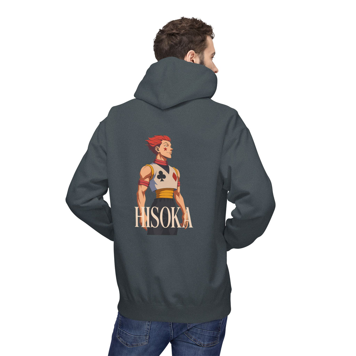 Stylish Hisoka Hoodie, Soft Unisex Fleece Sweatshirt, Trendy Anime Apparel, Cosplay Gift for Fans, Comfortable Streetwear