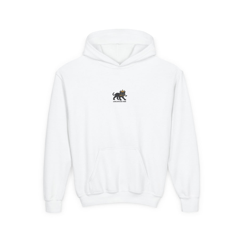 Youth Heavy Blend Hooded Sweatshirt with 'Leccato da Fish' Design - Cozy Gift for Teens, Memory Keepsake, Casual Wear, Birthday .