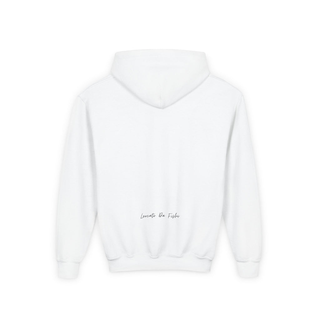 Youth Heavy Blend Hooded Sweatshirt with 'Leccato da Fish' Design - Cozy Gift for Teens, Memory Keepsake, Casual Wear, Birthday .