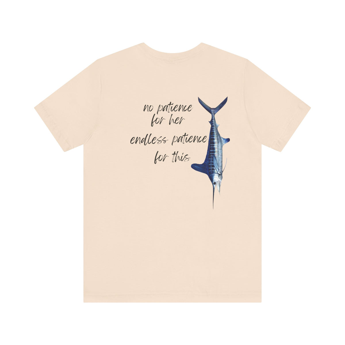 No patience for her, endless patience for this Graphic Tee, Casual Summer Shirt, Marine Life T-Shirt, Gift for Sea Lovers,  high quality