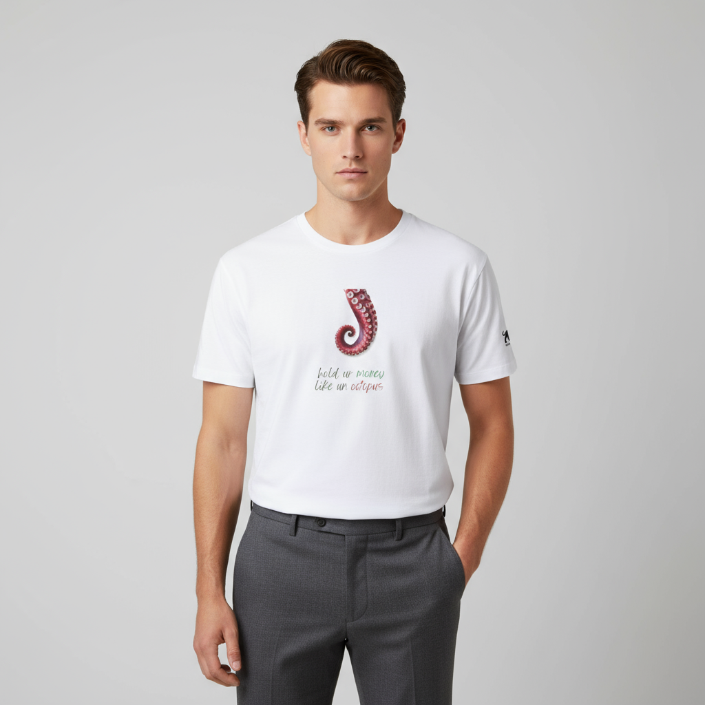 hold ur money like an octopus  Graphic Tee, Casual Summer Shirt, Marine Life T-Shirt, Gift for Sea Lovers,  high quality