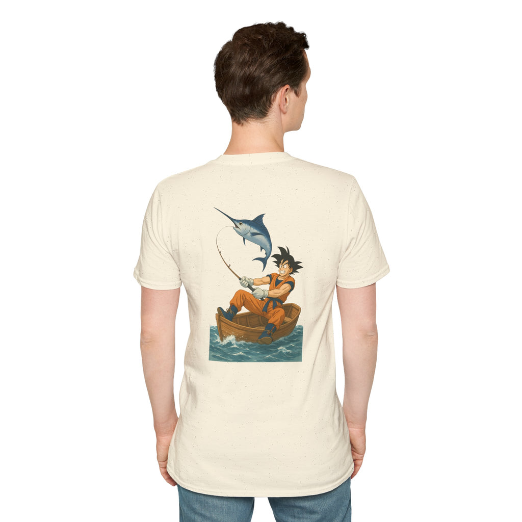 Fishing goku Unisex T-Shirt, Casual Wear, Gift for Fishermen, Outdoor Adventure Shirt, Summer Apparel, Fishing Enthusiast Tee