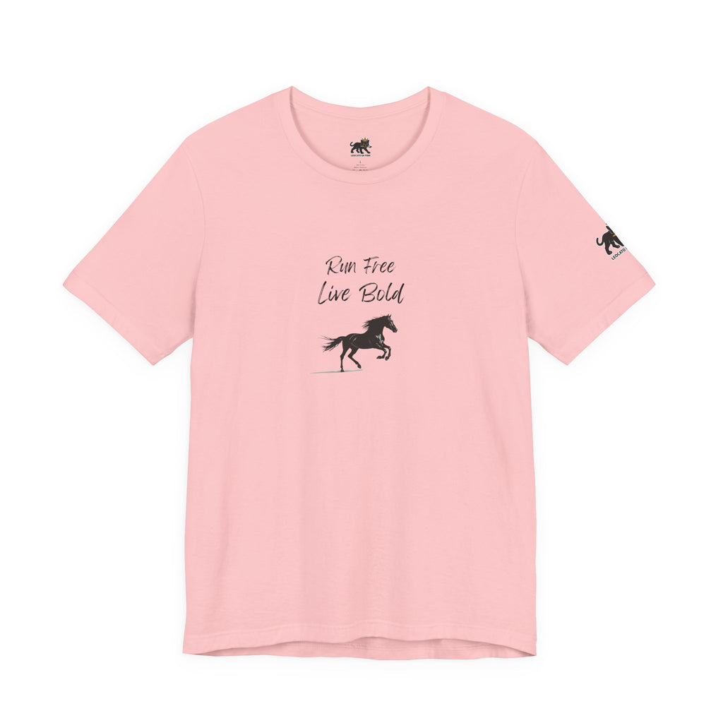 run free live bold Graphic Tee, Casual Summer Shirt, Marine Life T-Shirt, Gift for Sea Lovers,  high quality