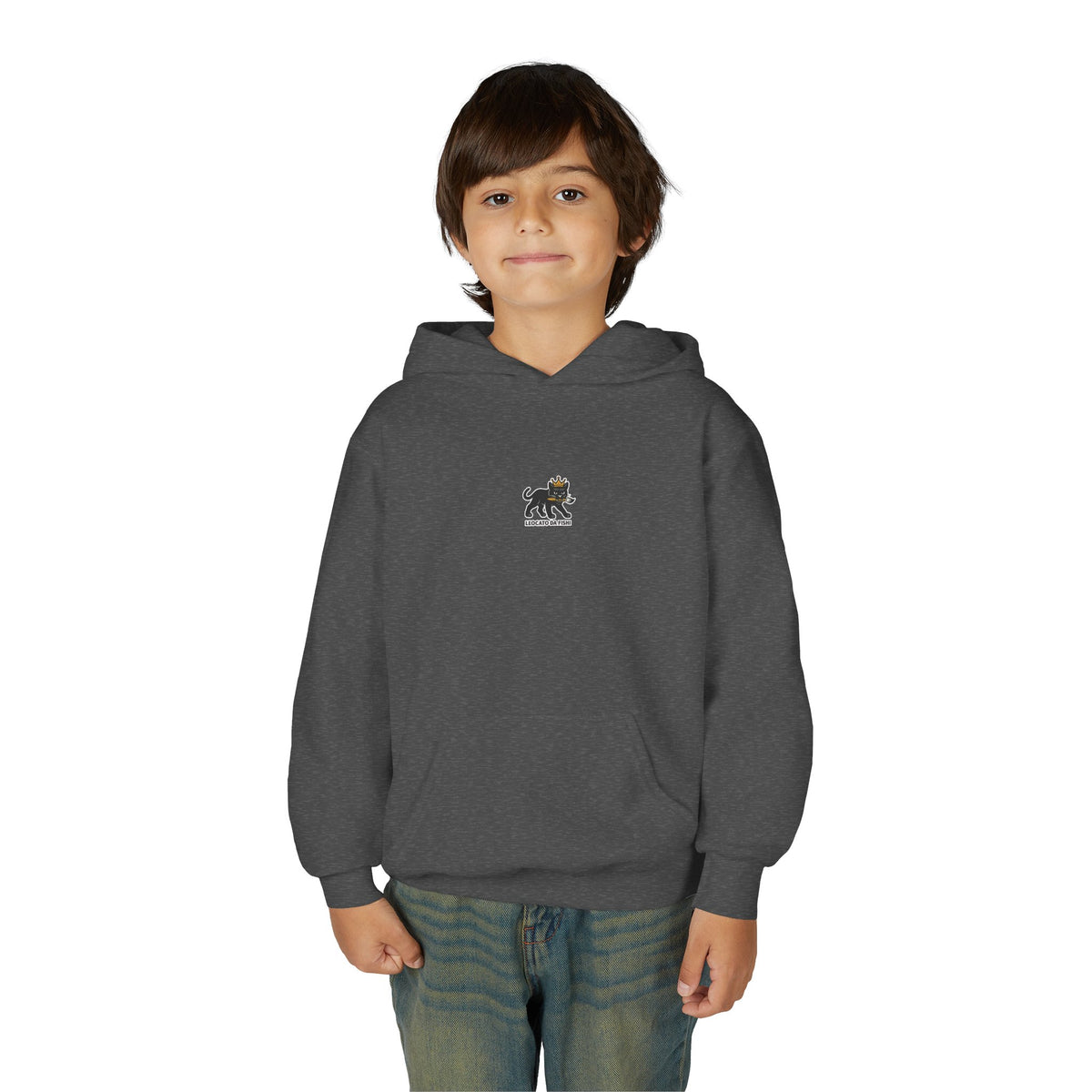 Youth Heavy Blend Hooded Sweatshirt with 'Leccato da Fish' Design - Cozy Gift for Teens, Memory Keepsake, Casual Wear, Birthday .
