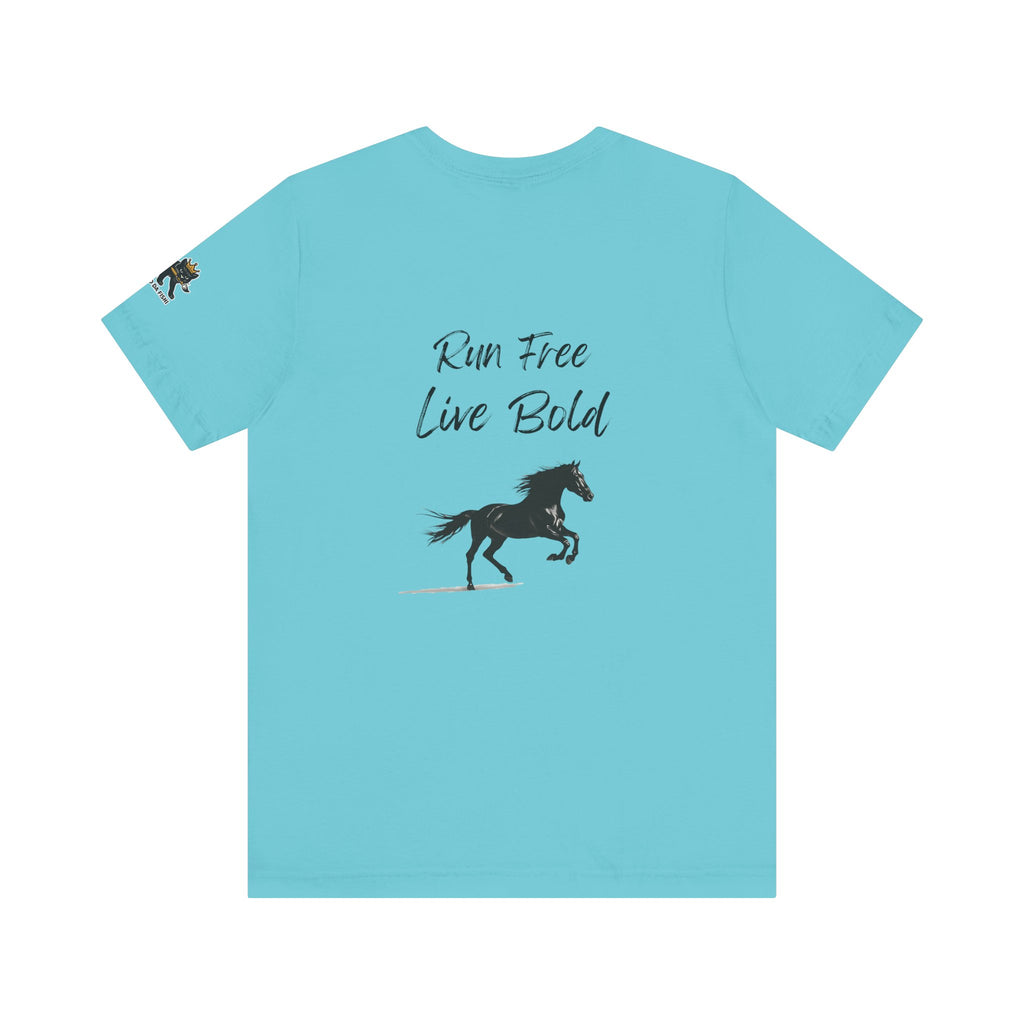 run free live bold Graphic Tee, Casual Summer Shirt, Marine Life T-Shirt, Gift for Sea Lovers,  high quality