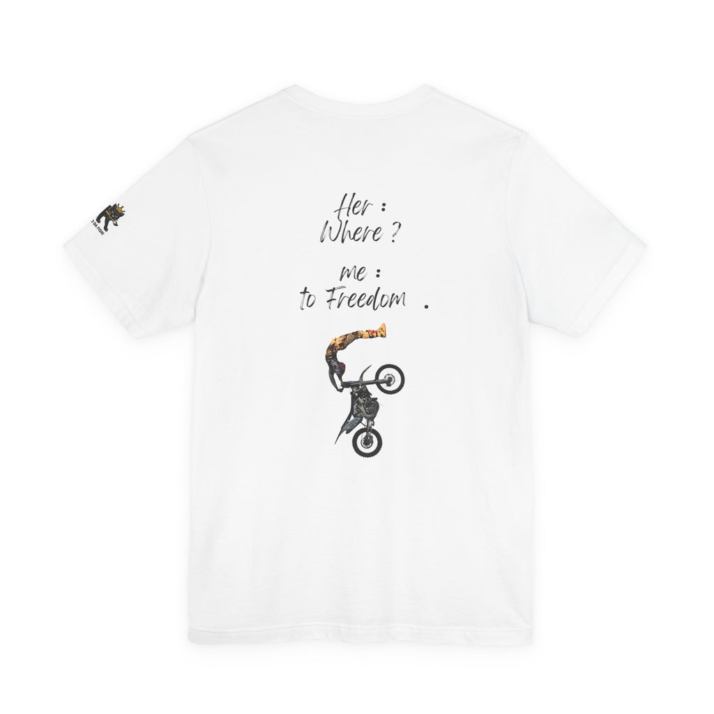 her where ? me to freedom Graphic Tee, Casual Summer Shirt, Marine Life T-Shirt, Gift for Sea Lovers,  high quality