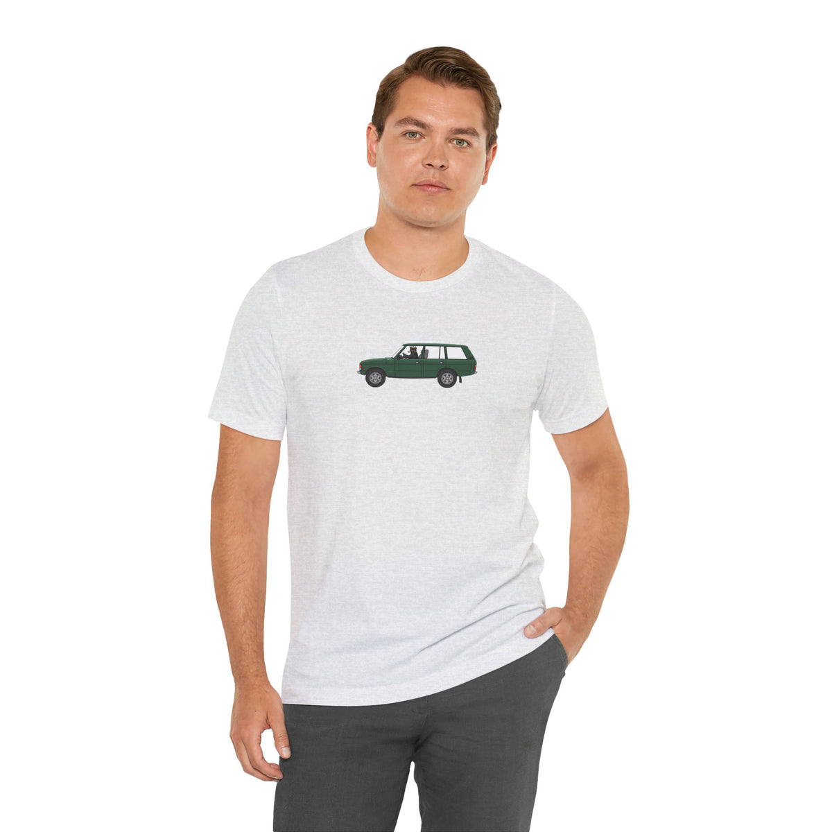 green land rover classic car Stylish , high quality
