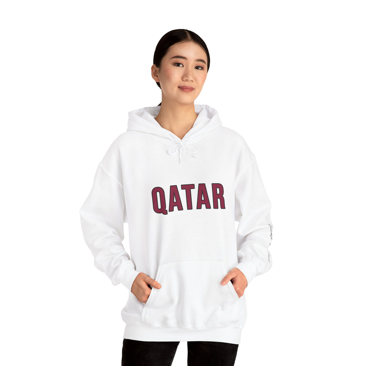 Qatar flag hoodie ,