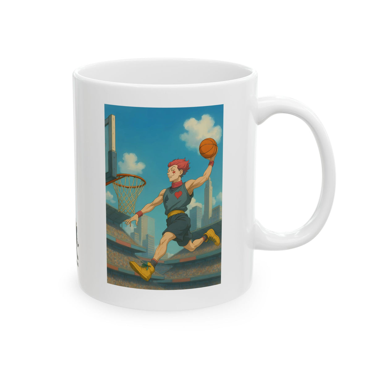 hisoka 2 sides  Mug, Retro Coffee Cup for Anime Fans, Gift for Gamers, Fun Kitchen Decor, Unique Collector Item