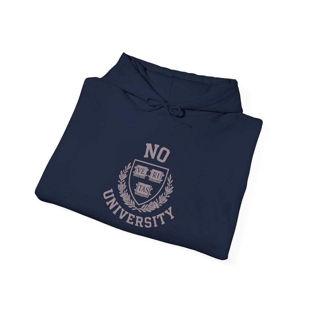 Unisex Hooded 'No University' , School Spirit